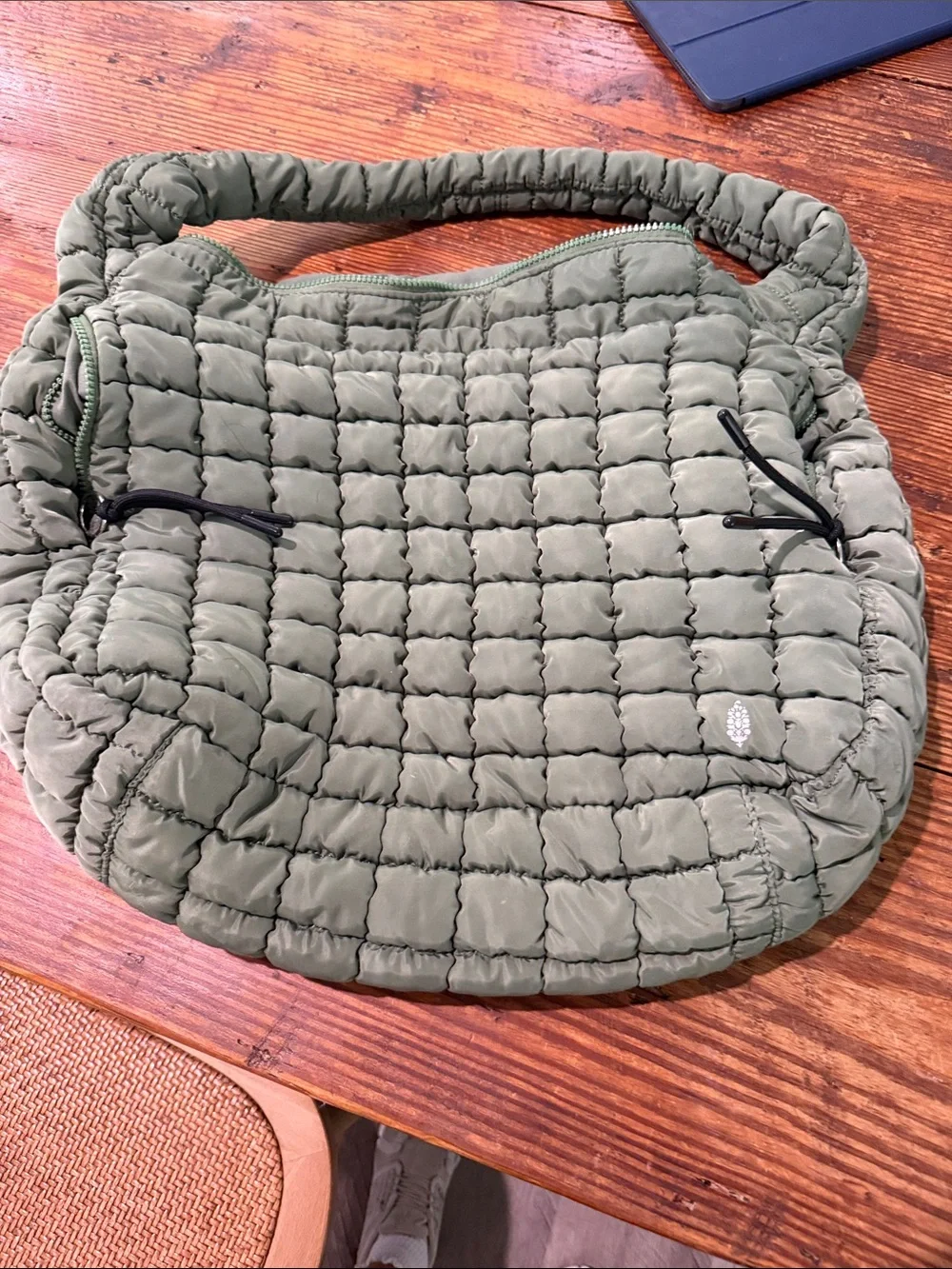 Free People Movement Green Women's Puffy Quilted Messenger Bag